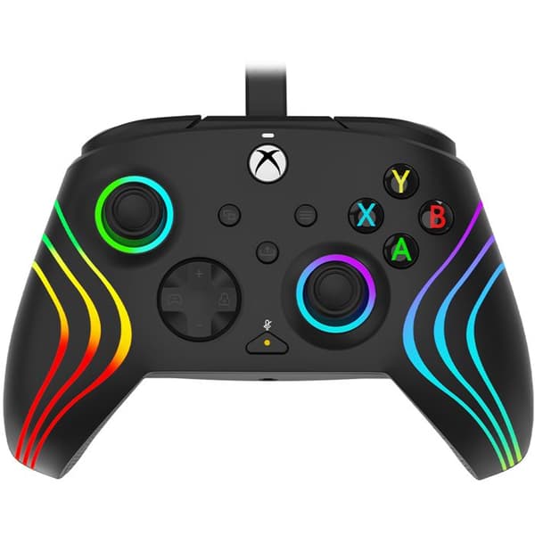 Gamepad - PDP - Afterglow Wave - Kabelansluten - Svart - Anpassningsbar LED-belysning