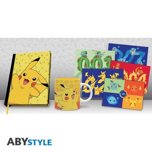 POKEMON - Pck A5 Notebook + Mug320ml + Postcards Pikachu