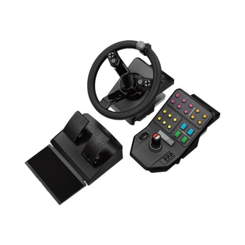 Logitech Heavy Equipment - G-Series - ratt- och pedaluppsättning - kabelansluten