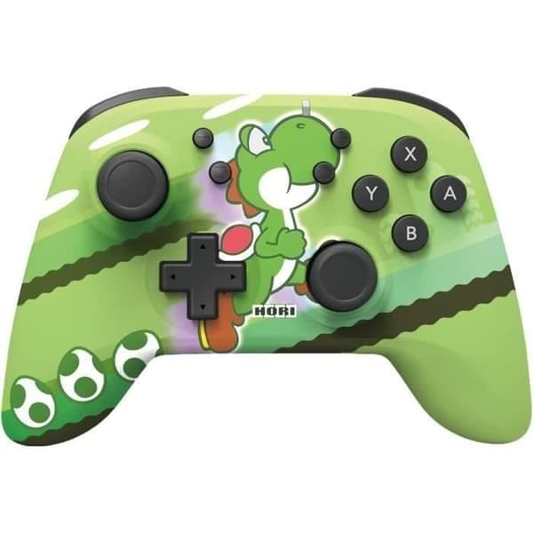 Gamepad - HORI - HORIPAD - Trådlös - Grön - Nintendo Switch och OLED - Super Mario - Yoshi-Dash