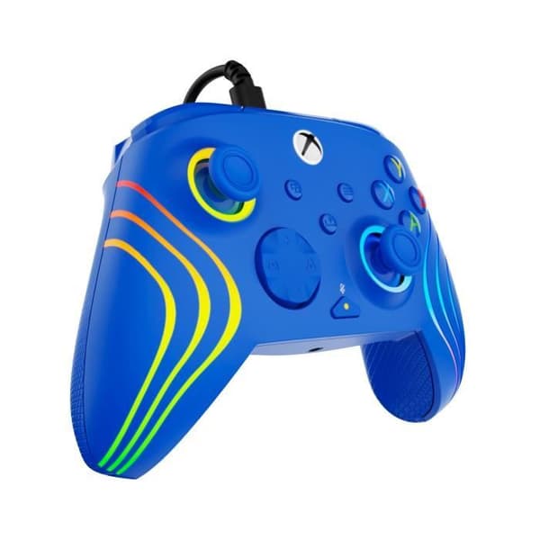 Gamepad - Xbox Series X|S, Xbox One och PC - Afterglow Wave - RGB - Kabelansluten - Blå - TURTLE BEACH