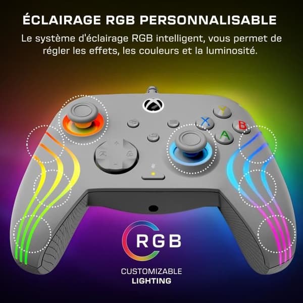 TURTLE BEACH Gamepad Xbox Series X|S, Xbox One och PC Afterglow Wave RGB Wired Gray