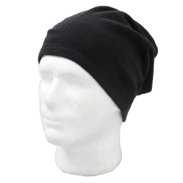 Halsvarmer / tørklæde med fleece og snøre - Sort