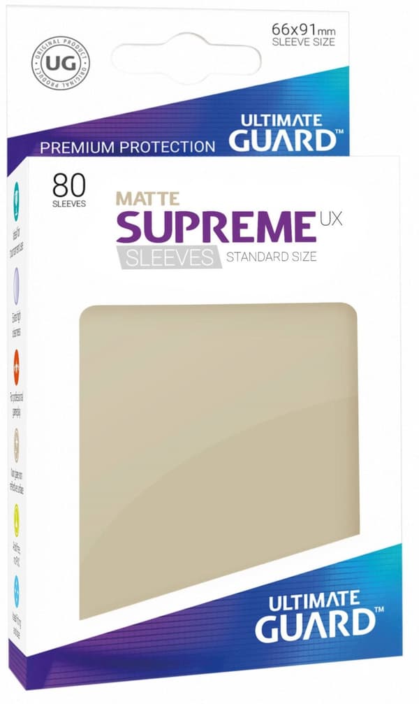 Ultimate Guard - Matt Sand plastfickor 80st