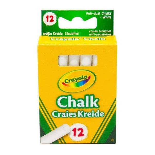 Crayola Anti-Damm Kritor 12 delar Vit