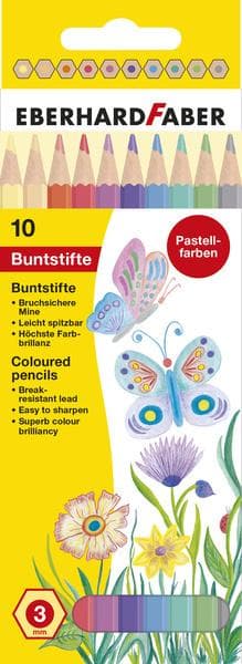 Eberhard Faber EF-514810 Farveblyanter Pastelfarve 10 stk. Assorteret