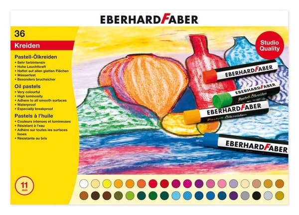 Eberhard Faber EF-522036 Oliepastel EFA 11mm Box A 36 St Assorted