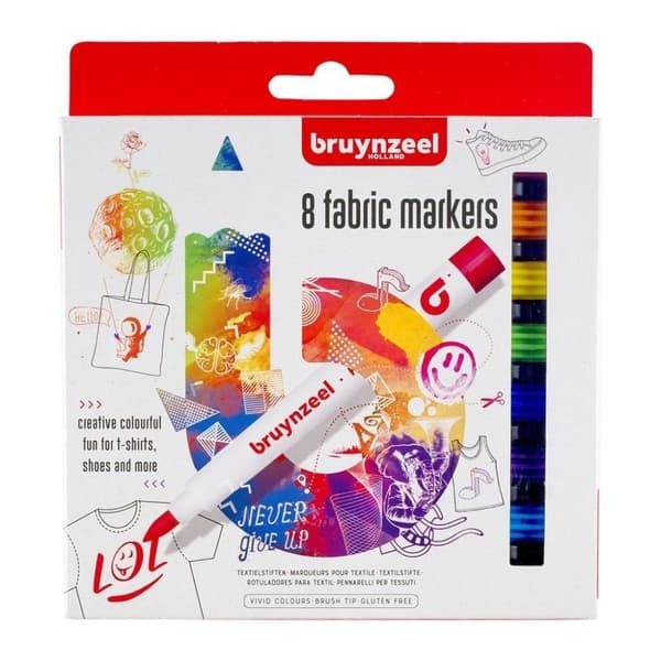 Bruynzeel Textile Markers 8 kpl