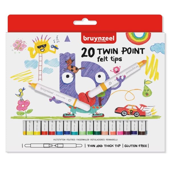 Bruynzeel Double Pointers Filtpennor 20 stycken