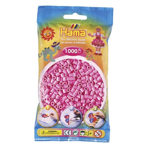 Hama Iron On Beads Rosa 1000 stycken