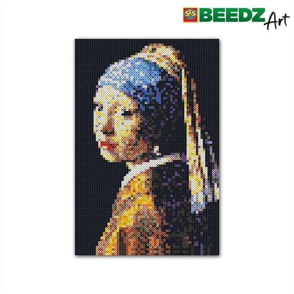 SES Creative Beedz Art Fuse Beads Pige med en perleørering 45,5x30 cm 7000 stk.