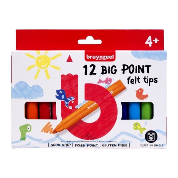 Bruynzeel Big Point filtpennor 12 delar