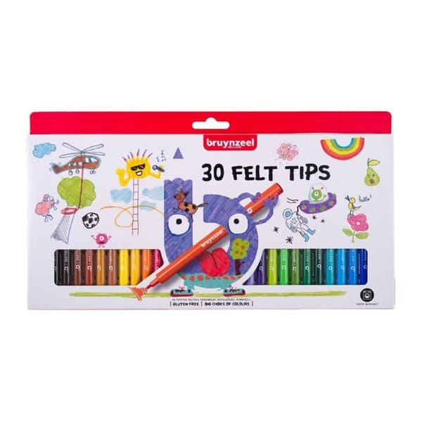 Bruynzeel filtpenne 30 farver