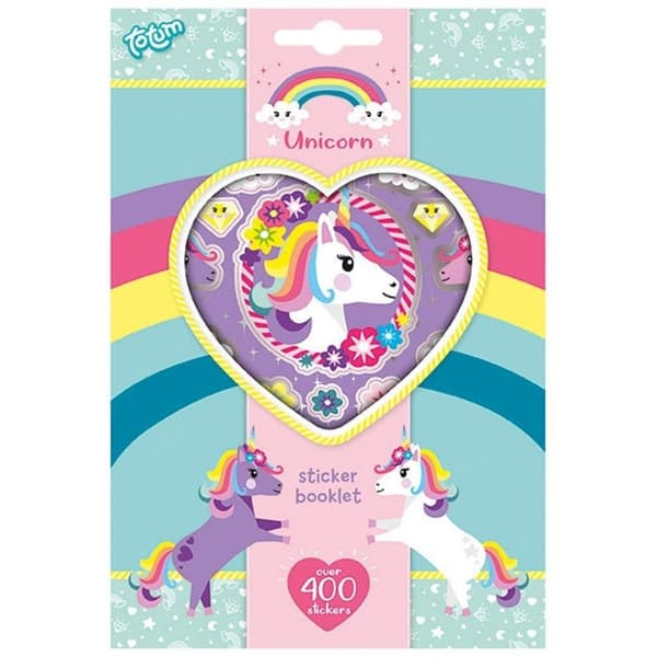 Totum Unicorn -tarravihkon kanssa tarroja