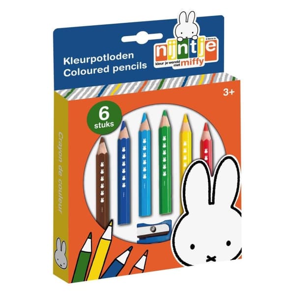 Miffy farveblyanter 6 stykker + spidser