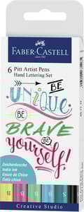 Miniatyrbild 1 av 6: Faber Castell FC-267116 Ritpenna Faber-Castell Pitt Artist Pen Handbokstäver I 6-delat fodral