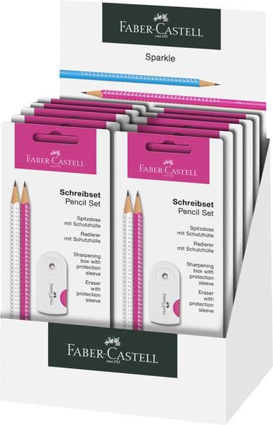 Faber Castell FC-218495 Skrivset Faber-Castell Sparkle Vit/rosa