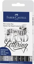 Miniatyrbillede 1 af 4: Faber Castell FC-267118 Tegnepen Faber-Castell Pitt Kunstner Pen Håndbogstaver 8 dele Basic Pouch