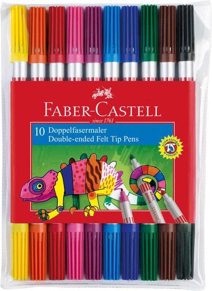 Faber Castell FC-151110 Filtpenne Duo-pose med 10 stk