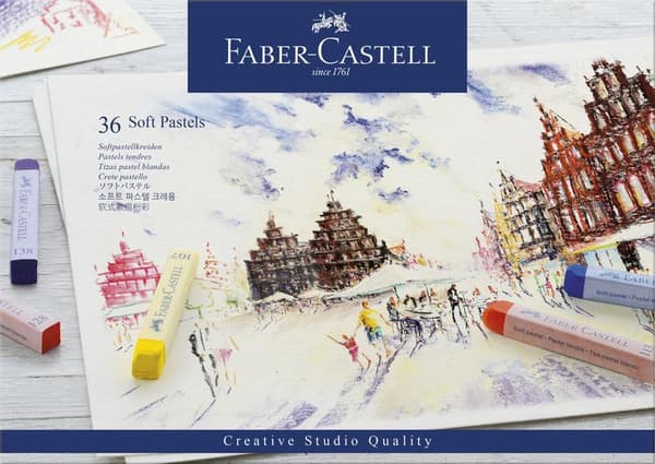 Faber Castell FC-128336 Pastel Chalk Creative Studio Softpastel Penalhus med 36 dele