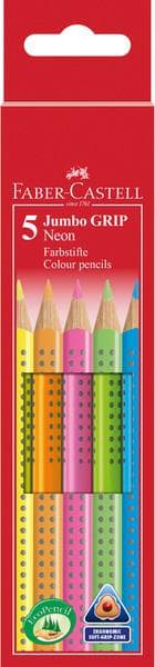 Faber Castell FC-110994 Farveblyant Jumbo GRIP-pose 5 farver