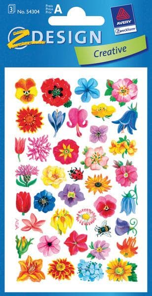 Avery AV-54304 Paperitarra Z-design Creative Pack A 3 arkkia kukkia