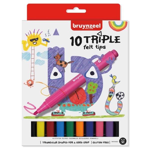Bruynzeel trippel filtpennor 10 delar