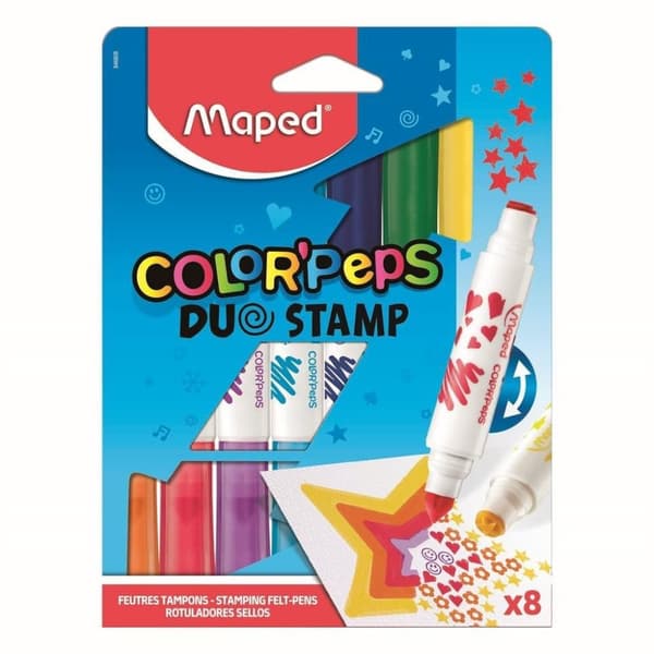 Maped Color'Peps Duo Stamp Filtpenne 8 stk