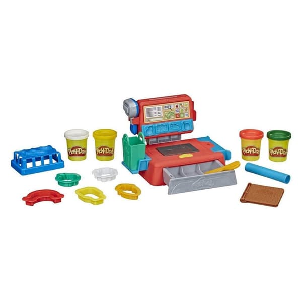 Play-Doh kassaapparat + 4 krukor med lera + ljud