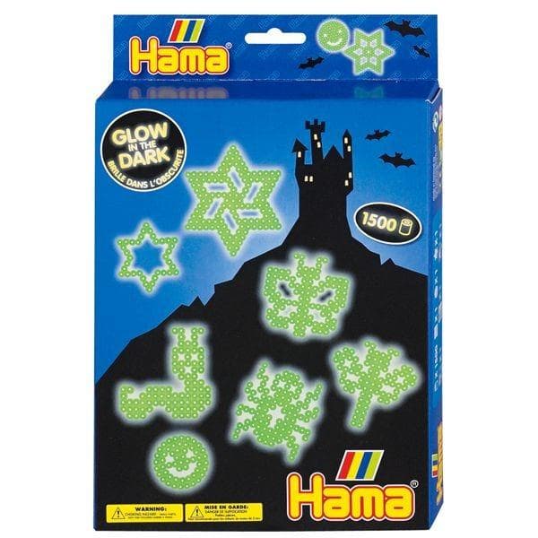 Hama 3414 Glow In Dark Fuse Bead Set 1500 Styck
