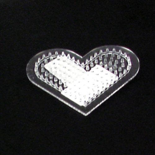 Hama Fuse Beads Basplatta Hjärta Liten Transparent