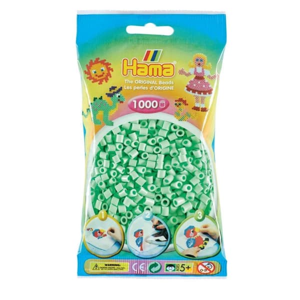 Hama Fuse Beads Mint Pastell 1000 stycken