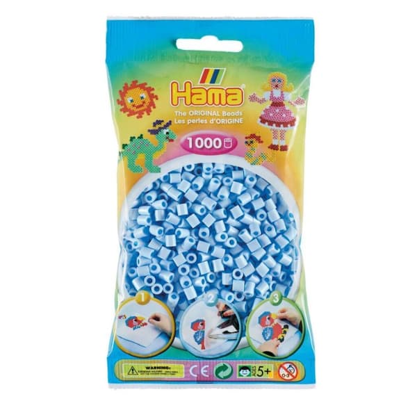 Hama Fuse Beads Ice Blue Pastell 1000 stycken