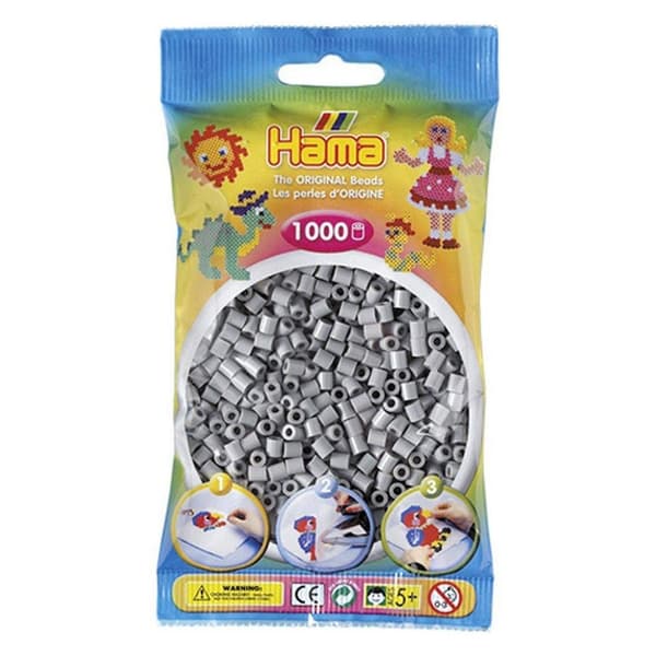 Hama Strygeperler Grå 1000 stk