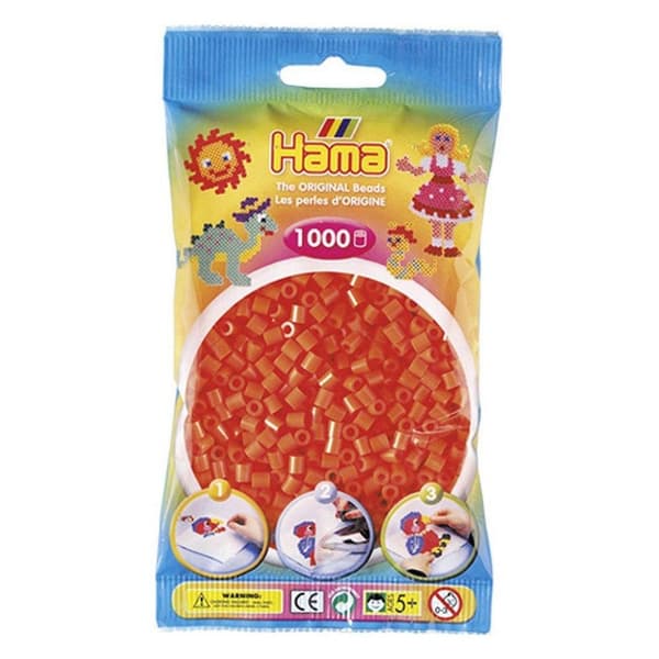 Hama Strykpärlor Orange 1000 Styck