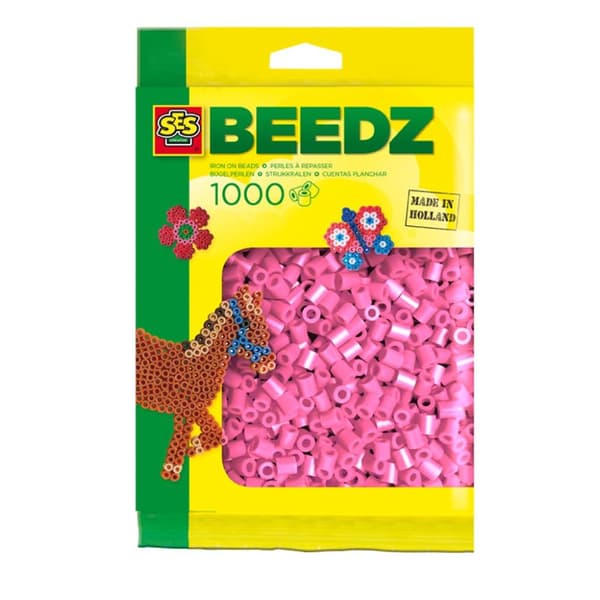 SES Creative Beedz Fuse Beads Rosa 1000 stycken
