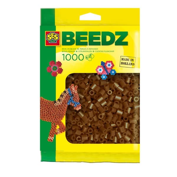 SES Creative Beedz Fuse Beads Mörkbrun 1000 stycken