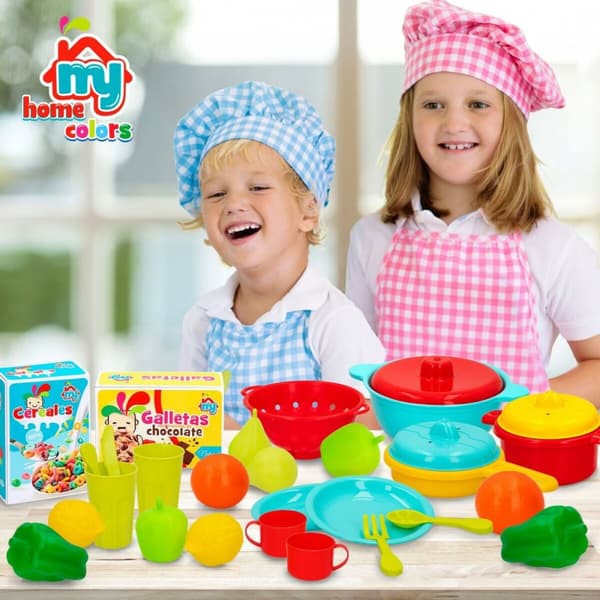 Toy Food Set Colorbaby Kitchenware and utensils 31 Pieces (6 Units) creative toy