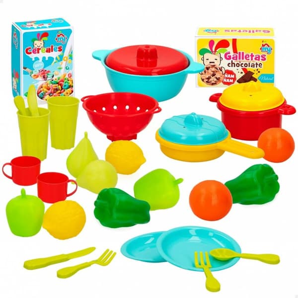 Toy Food Set Colorbaby Kitchenware and utensils 31 Pieces (6 Units) creative toy
