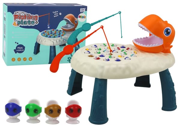 Fiske Arcade Game Orange Dinosaur Bord