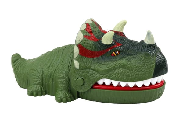 Arcade Game Biting Dinosaur Triceratops Green Lights Sounds