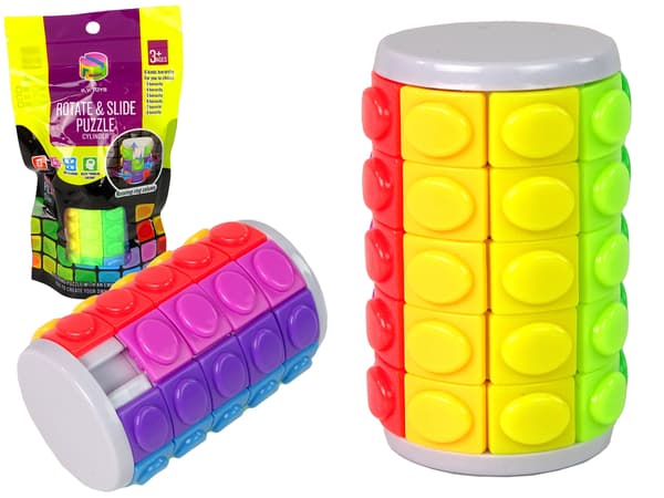 Logisk spil Puslespil Farverig roterende cylinder