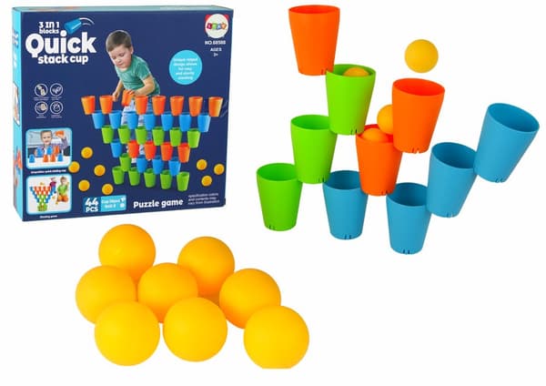 Cups Puslespil 3 i 1 44 brikker