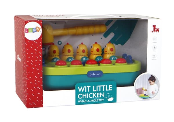 Arkadspel Whac-a-Mole Chickens Hammer Lights låter batteridrivet