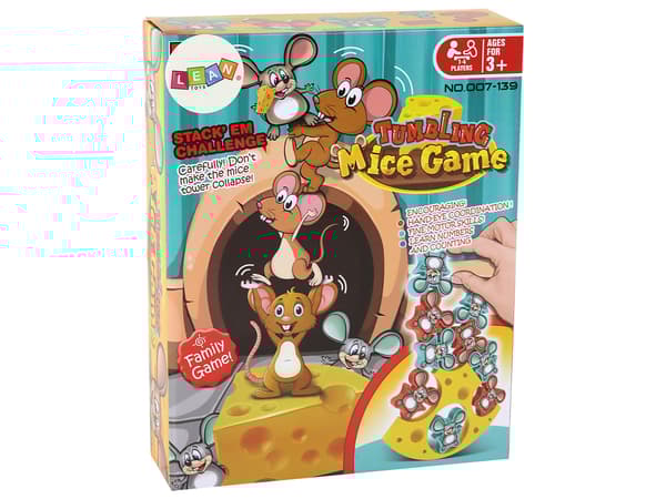 Arcade-peli Hiiret tasapainottavat juustotorni 12 kpl. Matematiikan oppitunti