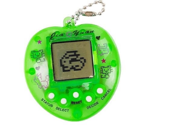 Tamagotchi Electronic Game Green med kort kæde