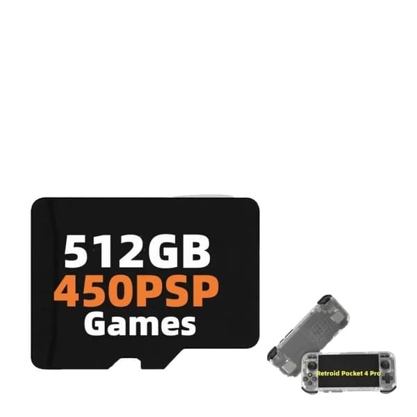 Retroid Pocket 4 Pro TF-kort, 512GB lager, 60000 spil,512G 60000 Spil