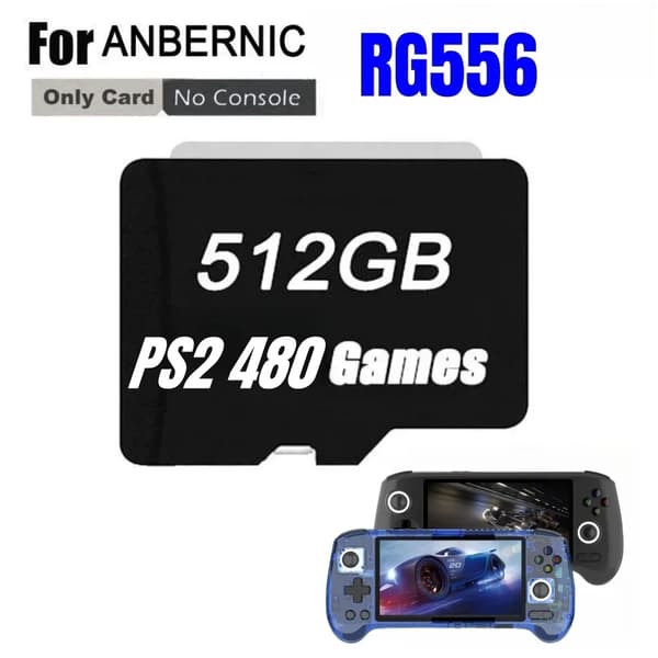 Minne kort för bärbar spelkonsol, 512GB med 61000 spel, 256GB för PS2-spel,512G PS2-spel