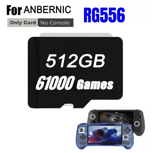 Minne kort för bärbar spelkonsol, 512GB med 61000 spel, 256GB för PS2-spel,512G PS2-spel