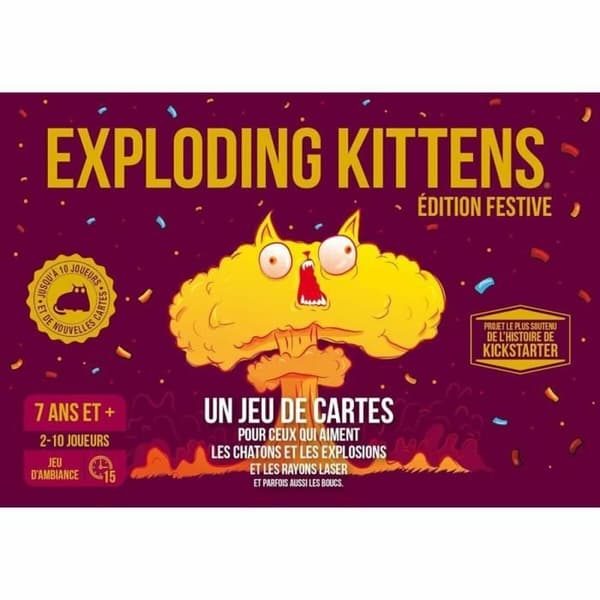 Board game Asmodee Exploding Kittens: Festive Edition (French)